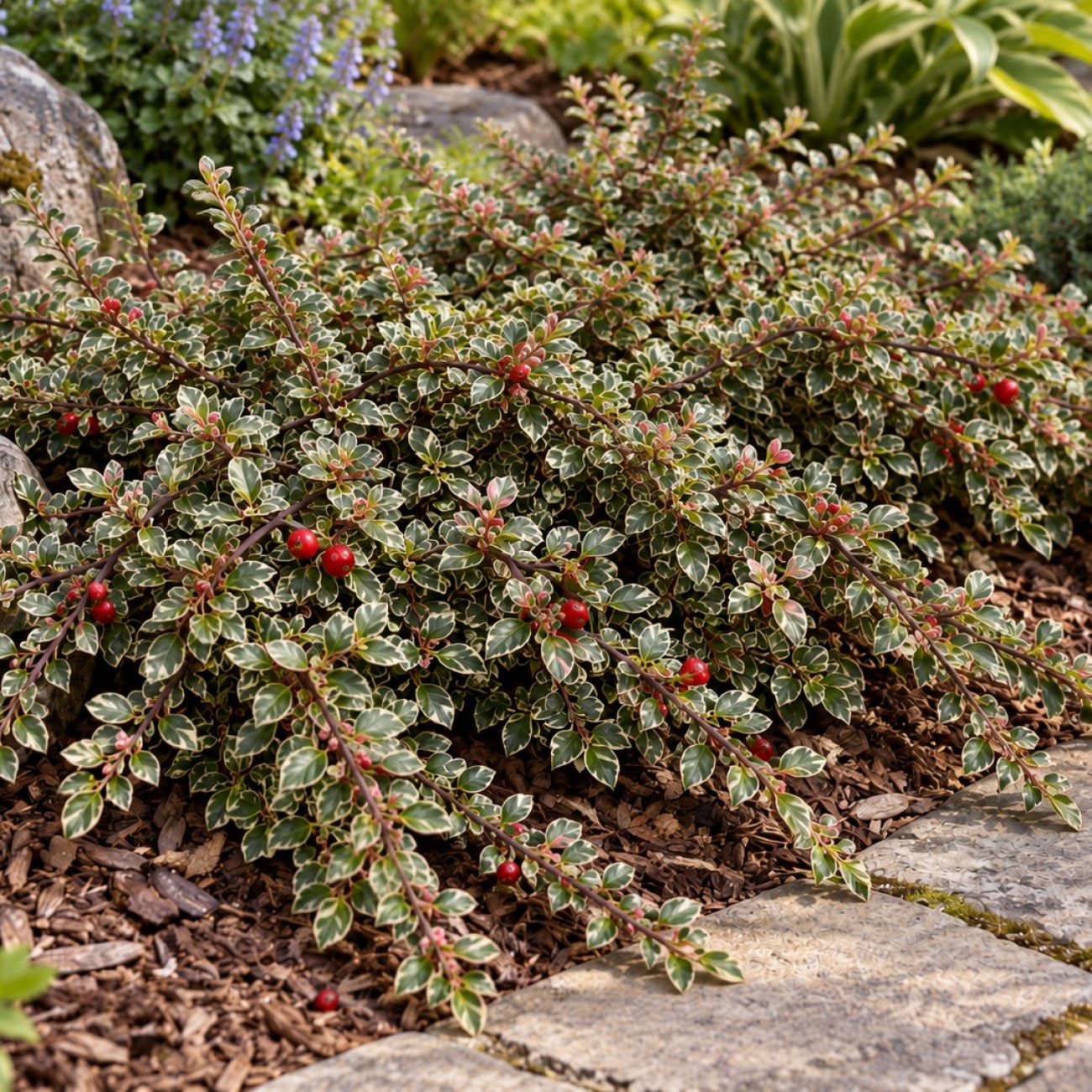 Obrázok Skalník purpurový (Cotoneaster atropurpureus) ´VARIEGATUS´ - výška 20-40 cm, kont. C3L